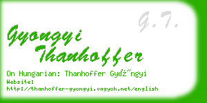 gyongyi thanhoffer business card